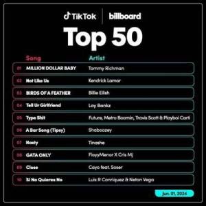  VA - TikTok Billboard Top 50 Singles Chart [01.06]